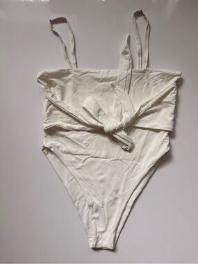 437 Tie-Front One-Piece Swimsuit with Adjustable Straps